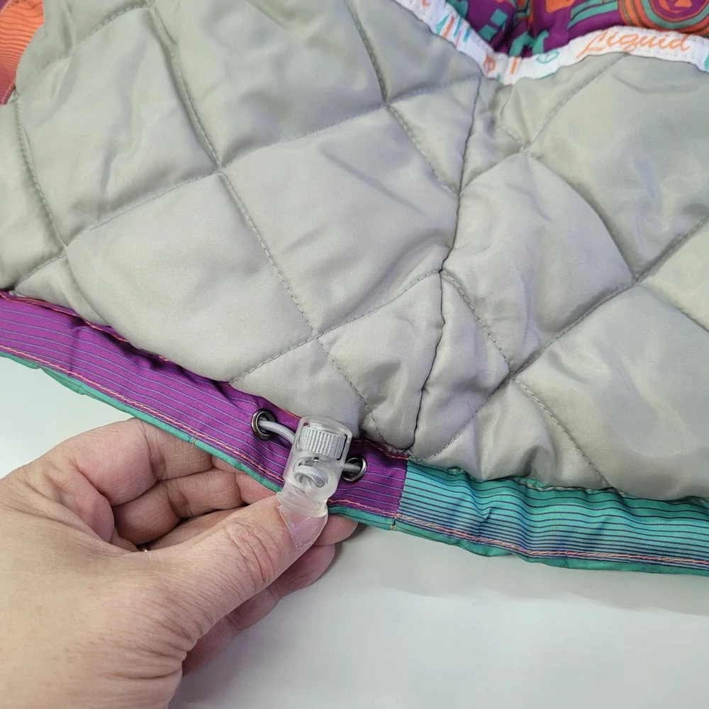 Liquid Venture Ski Snowboard Jacket Kids M‎ Rainbow Stripe Waterproof Breathable